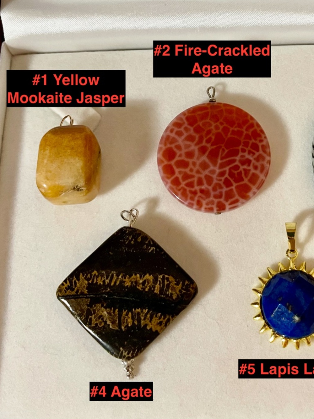 Semi-Precious Stone Pendants - See images for section